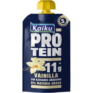 Protein vainilla sin azúcares añadidos pouch 110 g preparado lácteo fermentado con vainilla y edulcorantes sin lactosa - Kaiku