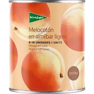 Melocotón en almíbar en mitades 8-10 piezas lata 480 g neto escurrido - El Corte Ingles