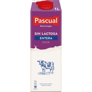 Leche entera sin lactosa brik 1 l - Pascual