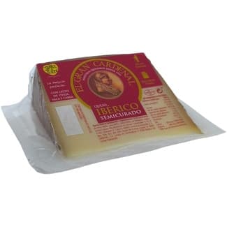 Queso semicurado ibérico mezcla elaborado con leche pasteurizada cuña 200 g - El Gran Cardenal