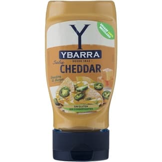 Salsa cheddar sin gluten bote 250 g - Ybarra