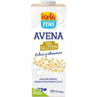 Bebida de avena con calcio y vitaminas sin gluten y sin azúcares añadidos brik 1 l - Isola