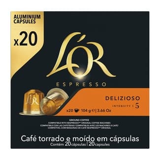 Café Delizioso intensidad 5 estuche 20 cápsulas compatibles con máquinas Nespresso - L'or