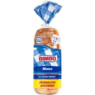 Pan de molde blanco con corteza 0% azúcares añadidos bolsa 640 g formato ahorro - Bimbo