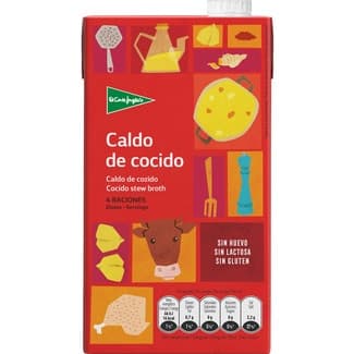 Caldo de cocido con aceite de oliva virgen extra sin gluten brik 1 l - El Corte Ingles
