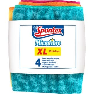 Bayetas multiusos XL 38x40 paquete 4 unidades - Spontex