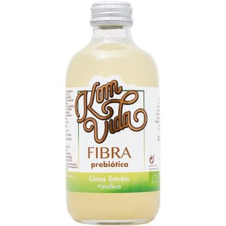 Organic kombucha con fibra prebiótica sabor lima limón con inulina botella 250 ml - Komvida