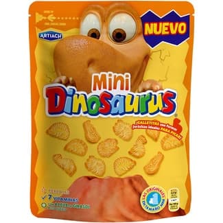 Mini galletas de cereales con 7 vitaminas bolsa 196 g - Dinosaurus