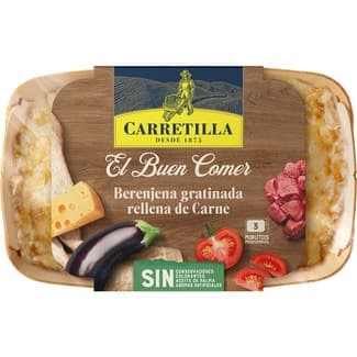 Berenjena gratinada rellena de carne El Buen Comer envase 350 g - Carretilla