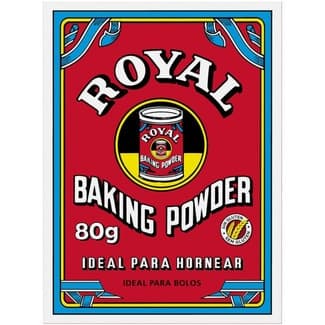 Baking Powder preparado en polvo con gasificantes para hornear 5 sobres paquete 80 g - Royal