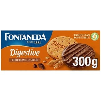 Digestive galletas con chocolate con leche estuche 300 g - Fontaneda