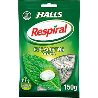 Respiral caramelos duros de eucaliptus y mentol sin gluten bolsa 150 g - Halls