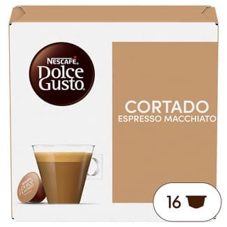 Café Cortado Espresso Macchiatto selección Robusta estuche 16 cápsulas - Nescafe Dolce Gusto