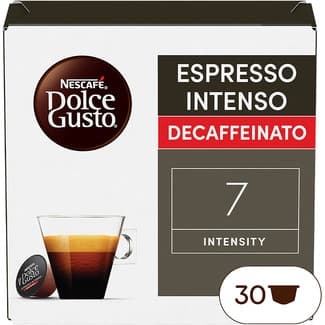 Café espresso descafeinado intenso de Colombia y Vietnam intensidad 7 estuche 30 cápsulas - Nescafe Dolce Gusto