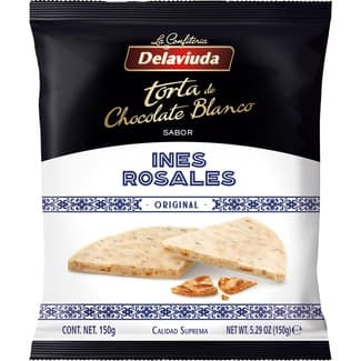 Torta de chocolate blanco sabor a Inés Rosales Original Calidad Suprema estuche 130 g - Delaviuda