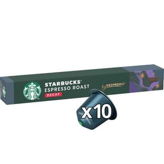 Café espresso descafeinado intensidad 11 estuche 10 cápsulas compatibles con máquinas Nespresso - Starbucks