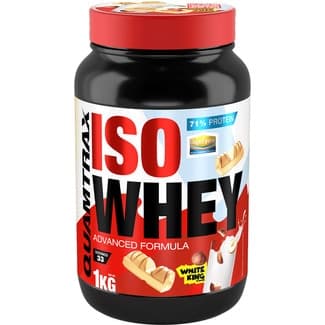 Proteína en polvo Iso Whey 71% White King bote 1 kg - Quamtrax