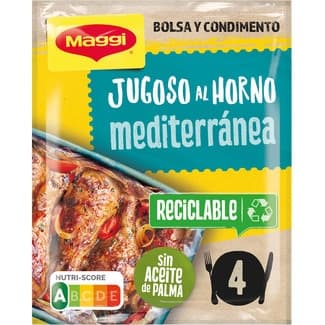 Jugoso al horno dieta mediterránea para pollo sobre 31 g - Maggi