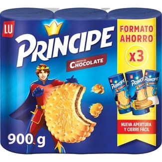 Galletas rellenas de crema de chocolate pack 3 paquetes 300 g - Principe