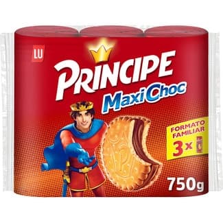 Maxi Choc galletas rellenas de chocolate pack 3 paquetes 250 g - Principe