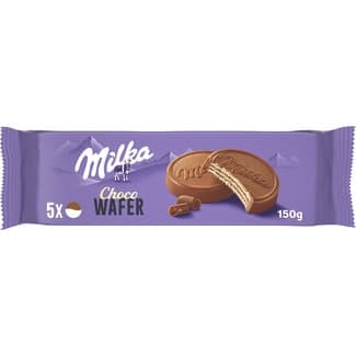Choco Wafer galletas de barquillo cubiertas de chocolate estuche 150 g - Milka