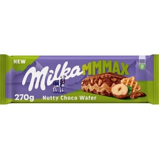 MMMAX chocolate con leche, barquillo y avellanas tableta 270 g - Milka