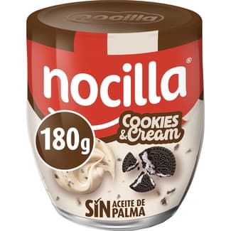 Crema de cookies and cream sin aceite de palma vaso 180 g - Nocilla