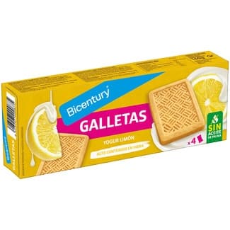 Devoragras galletas sabor yogur de limón sin aceite de palma envase 168 g - Bicentury