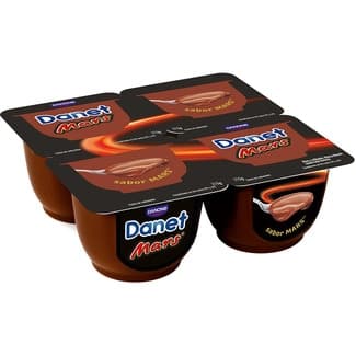 Natillas sabor Mars con chocolate y caramelo pack 4 tarrina 115 g - Danone Danet