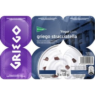 Yogur al estilo griego stracciatella pack 6 unidades 125 g - El Corte Ingles