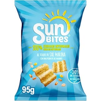 Snacks ondulados de multicereales al toque de sal bolsa 95 g - Sunbites