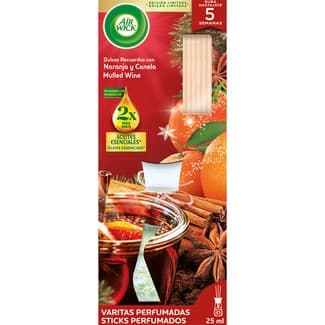 Ambientador mikado dulces recuerdos con naranja y canela con aceites esenciales bote 25 ml - Air Wick