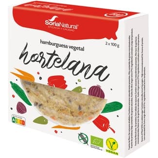 Hamburguesa hortelana ecológica, vegana y sin gluten pack 2 unidades 100 g - Soria Natural