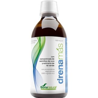 Drenamás con concentrado de semillas de uva y extracto de té verde botella 500 ml - Soria Natural