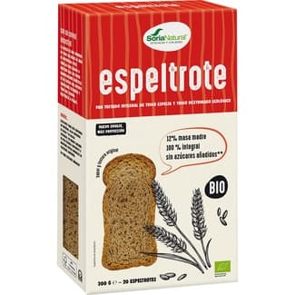 Espeltrote pan tostado integral de trigo de espelta y trigo dextrinado ecológico envase 300 g - Soria Natural