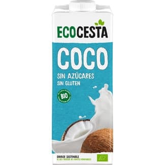 Bebida de coco ecológica sin azúcar y vegana brik 1 l - Ecocesta
