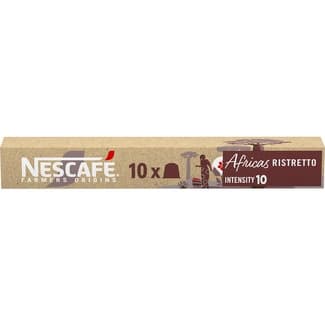 Africas café ristretto intensidad 10 estuche 10 cápsulas compatibles con máquinas Nespresso - Nescafe Farmers Origins