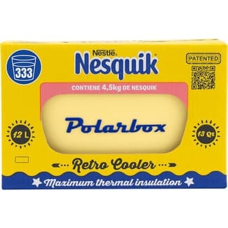 Cacao instantáneo sin gluten estuche 4,5 kg con regalo de retro cooler Polarbox de 12 l - Nestle Nesquik