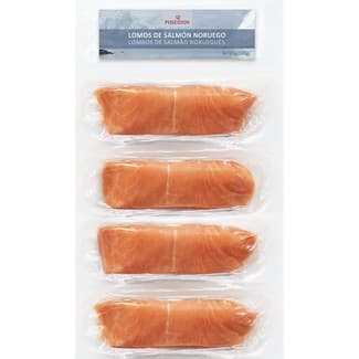 Lomos de salmón noruego sin piel envase 500 g - Poseidon