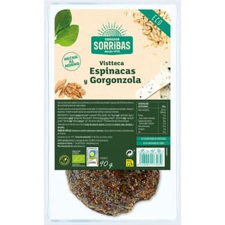 Vistecca ecológica de espinacas y gorgonzola envase 90 g - Obrador Sorribas
