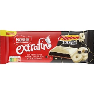 Chocolate con relleno de galletas filipinos black cookie tableta 84 g - Nestle Extrafino