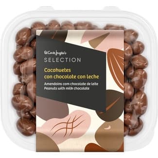 Cacahuetes con chocolate con leche tarrina 250 g - El Corte Ingles Selection