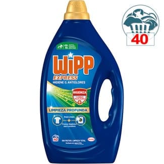 Detergente líquido Limpieza Profunda Higiene y Antiolores botella 40 dosis - Wipp Express