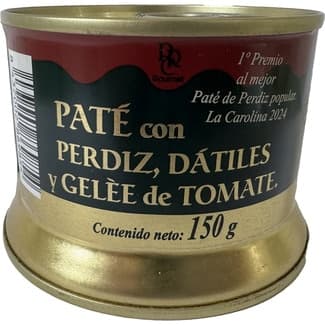 Paté con perdiz, dátiles y gelée de tomate lata 150 g - Prc Gourmet
