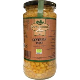 Lentejas cocidas extra de cultivo ecológico frasco 300 g neto escurrido - Don Pedro