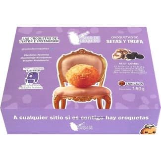 Croquetas de setas y trufa sin gluten 6 unidades estuche 150 g - Solo Croquetas