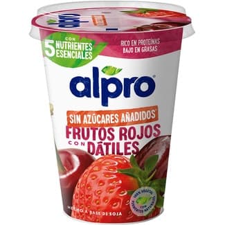 Big Pot especialidad vegetal de soja con frutos rojos y dátiles envase 400 g sin gluten sin lactosa - Alpro