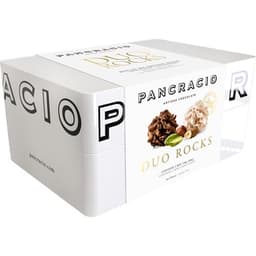 Lata de rocas de chocolate negro envase 140 g + rocas de chocolate blanco envase 140 g - Pancracio