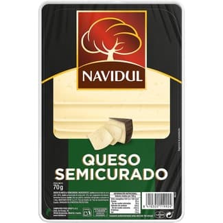 Queso semicurado mezcla elaborado con leche pasteurizada en lonchas envase 70 g - Navidul