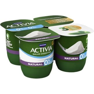 Zero bífidus natural desnatado 0% m.g. pack 4 unidades 120 g - Danone Activia